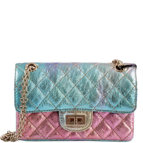 chanel rainbow reissue mini|CHANEL Rainbow Reissue 2.55 Mini Flap Bag Metallic Multicolor.